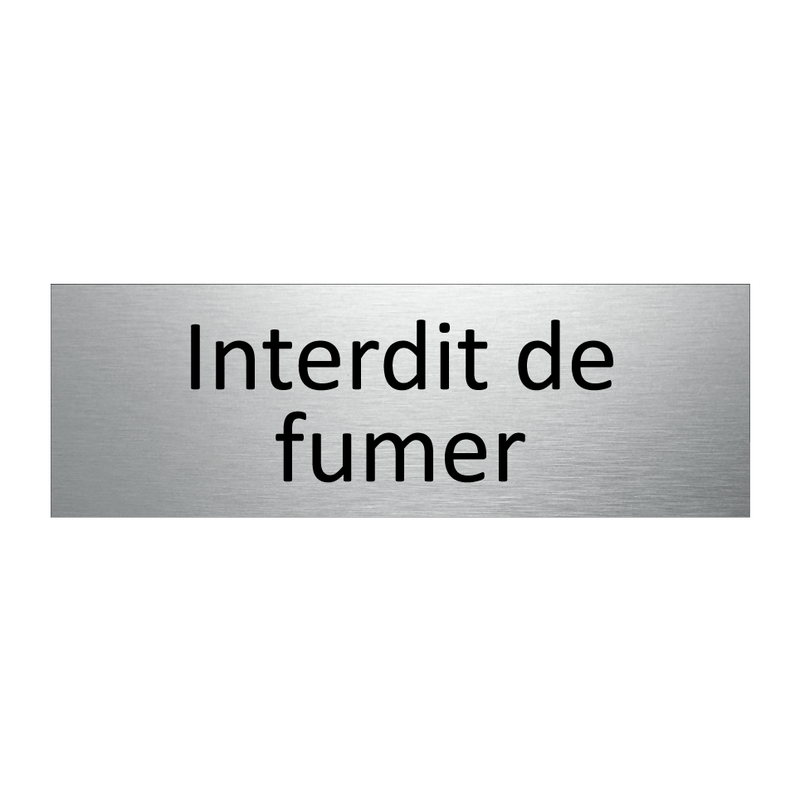 Interdit de fumer