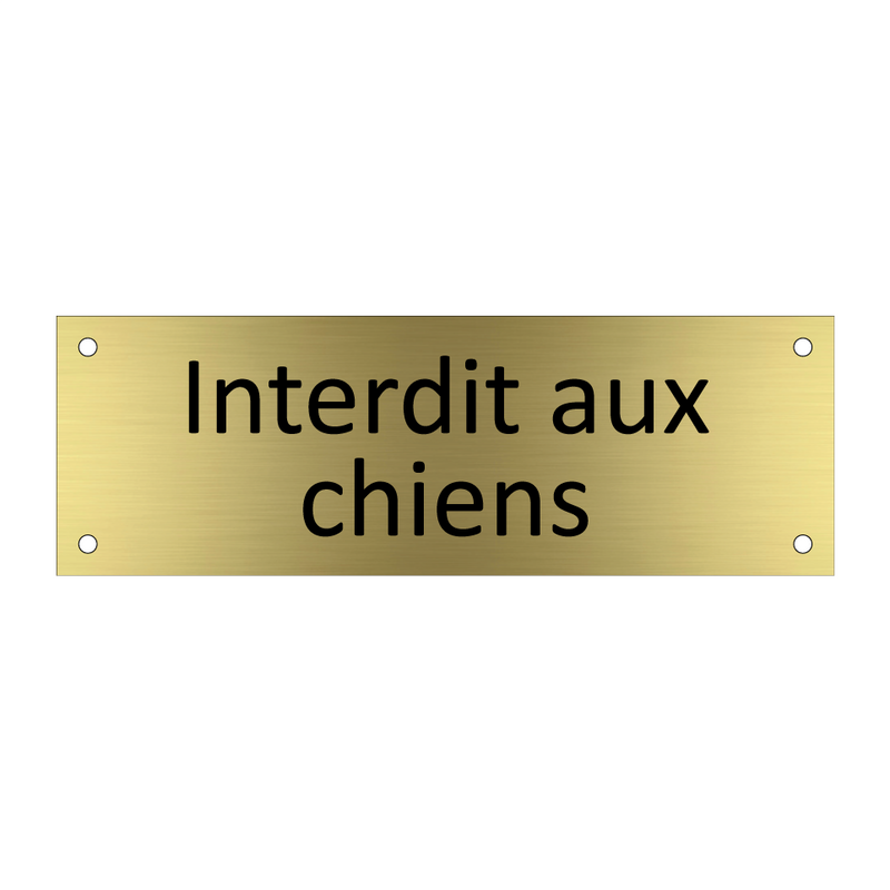 Interdit aux chiens