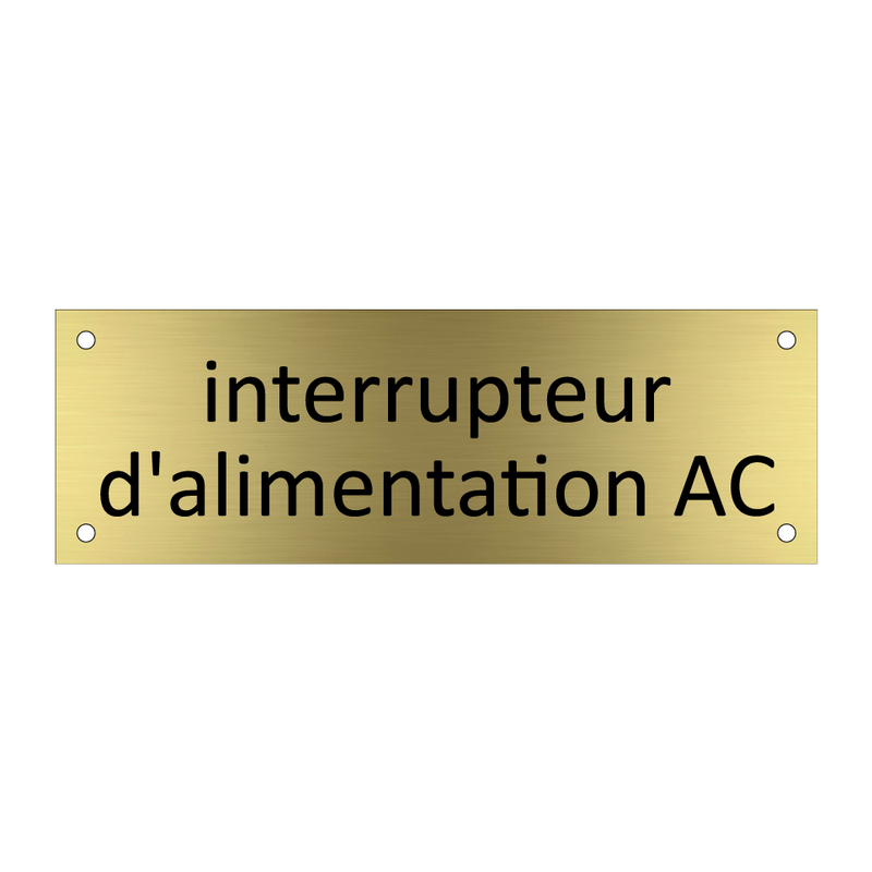 interrupteur d'alimentation AC