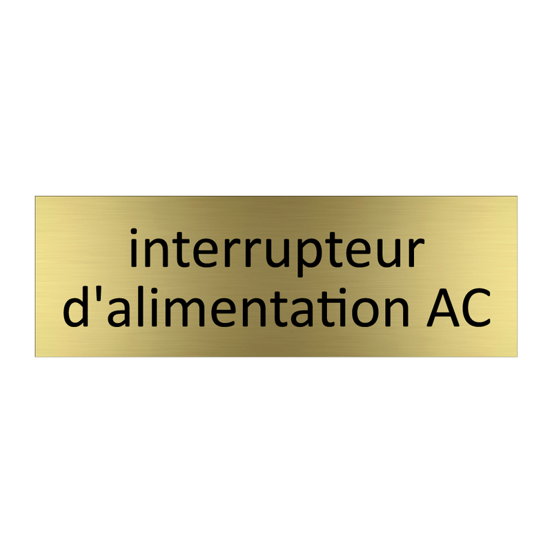 interrupteur d'alimentation AC