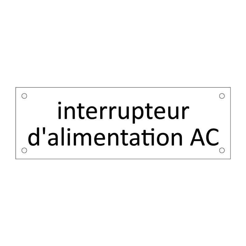 interrupteur d'alimentation AC