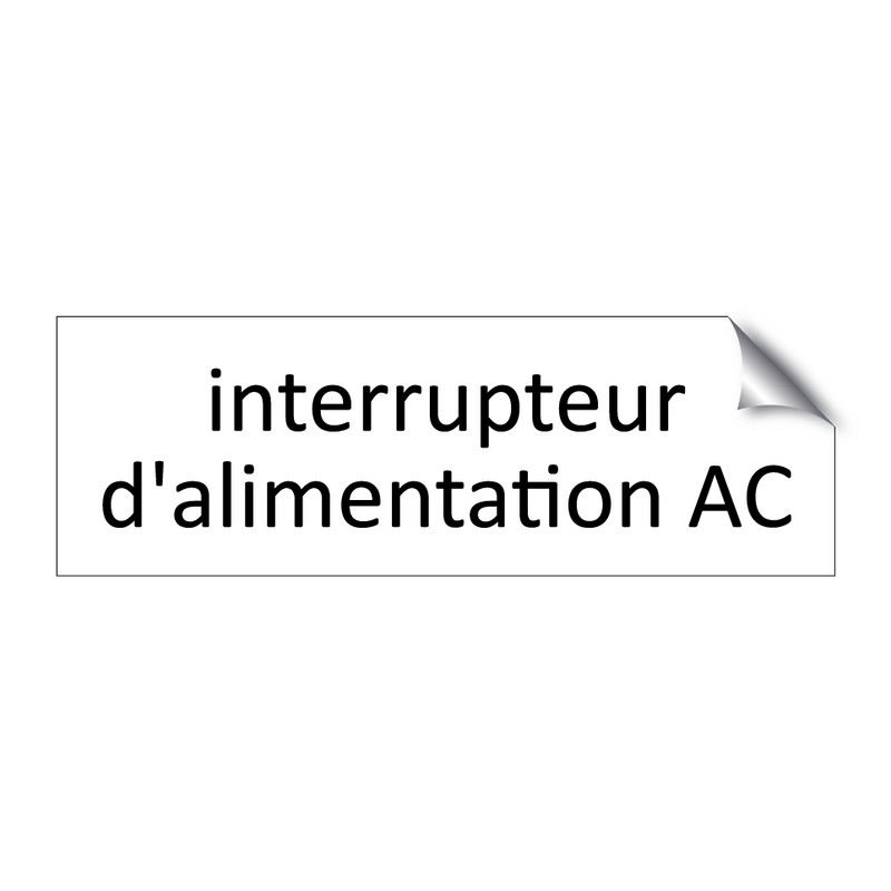 interrupteur d'alimentation AC