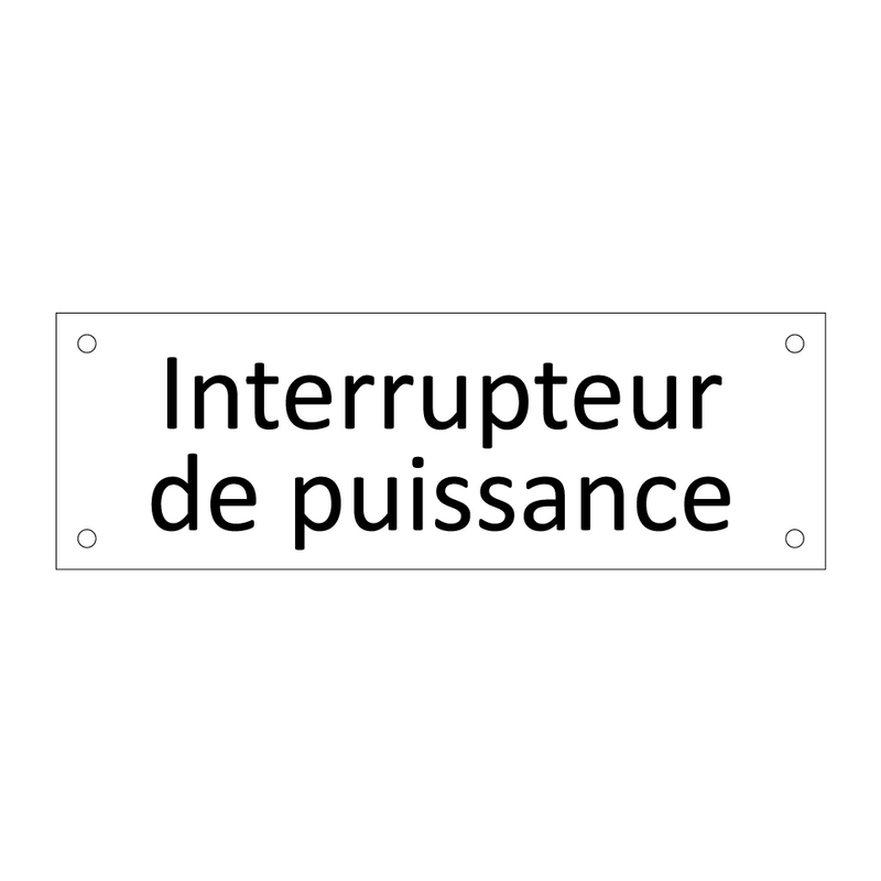 Interrupteur de puissance