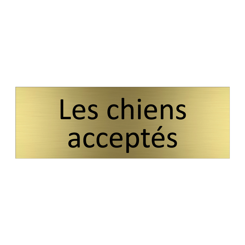 Les chiens acceptés