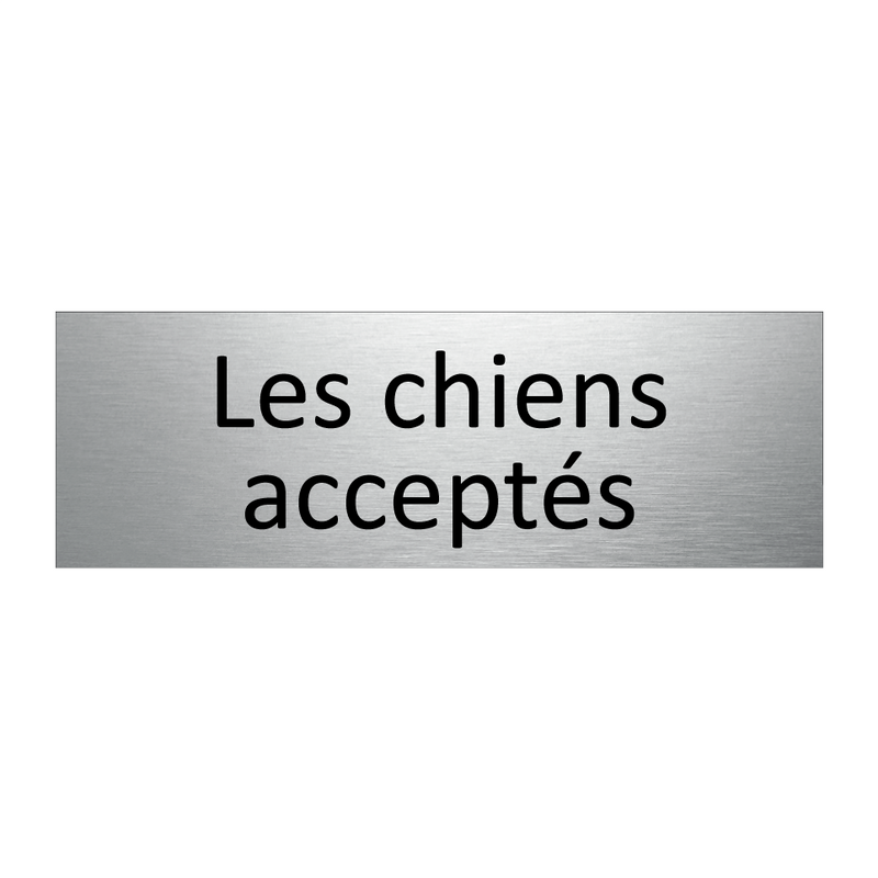 Les chiens acceptés