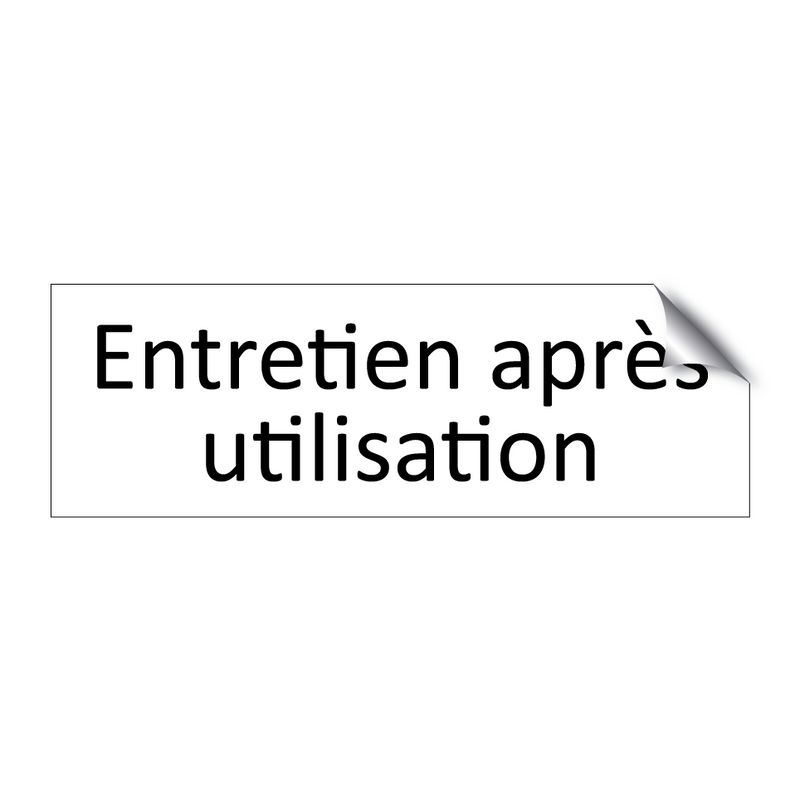 Entretien après utilisation