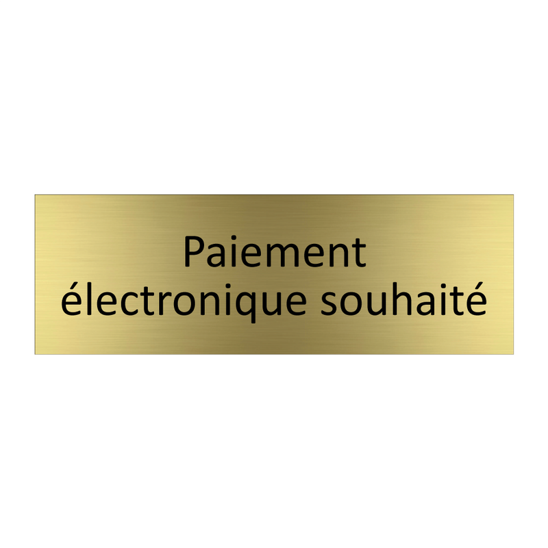 Paiement électronique souhaité