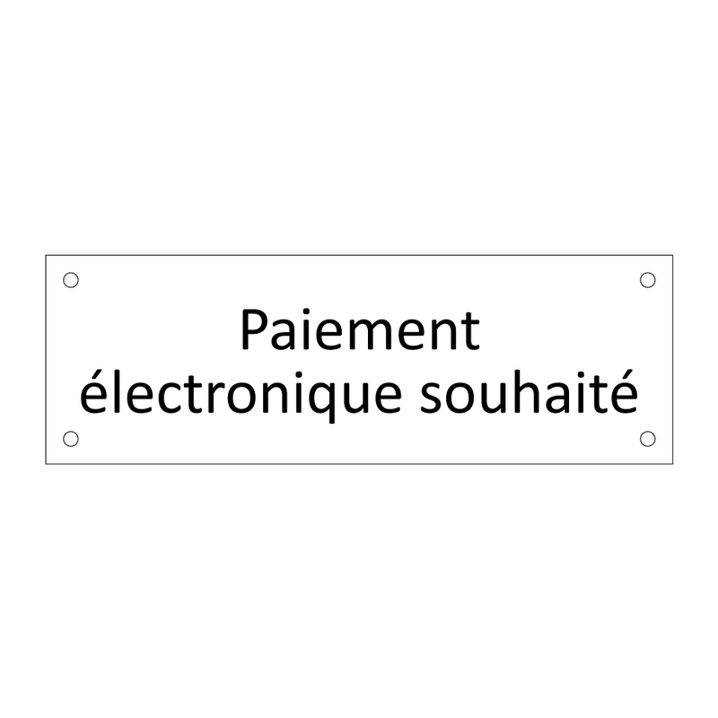 Paiement électronique souhaité