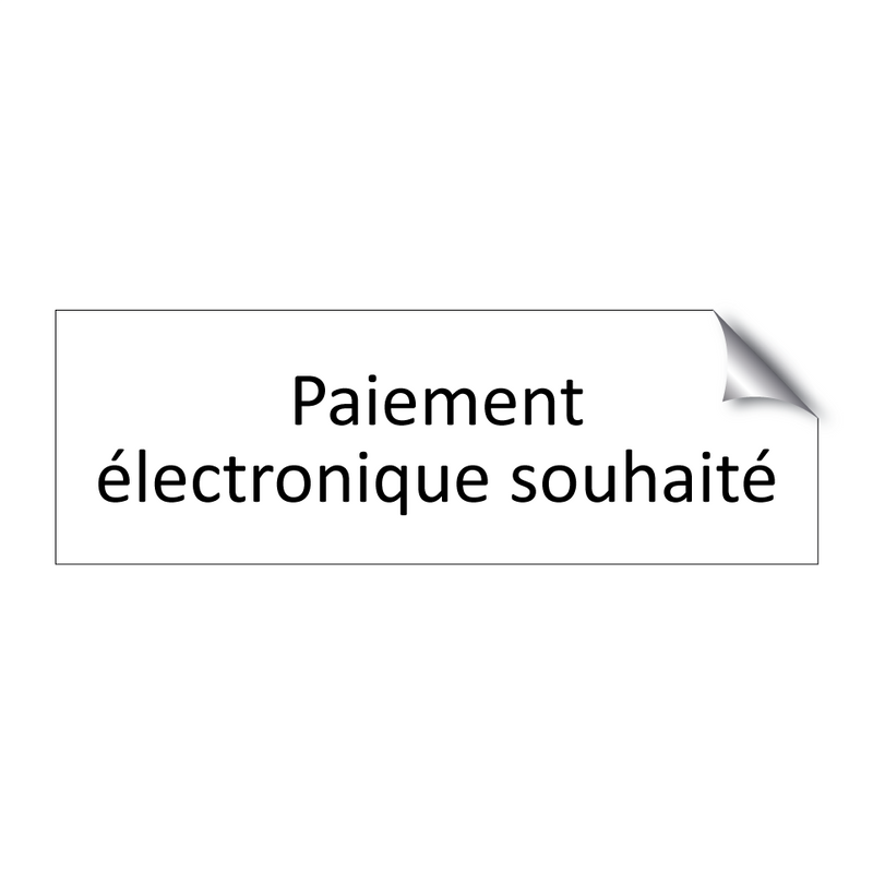 Paiement électronique souhaité