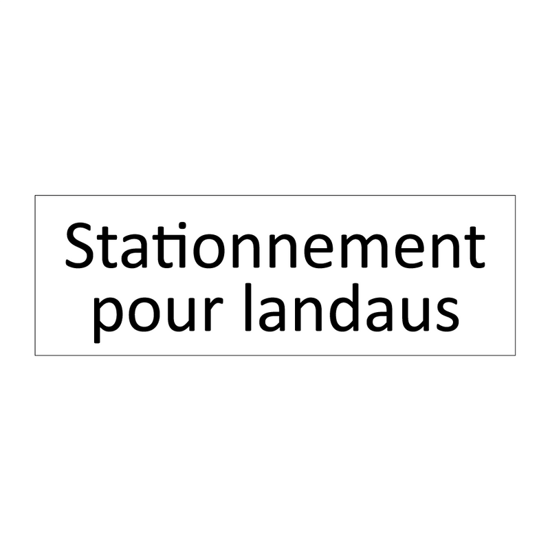 Stationnement pour landaus