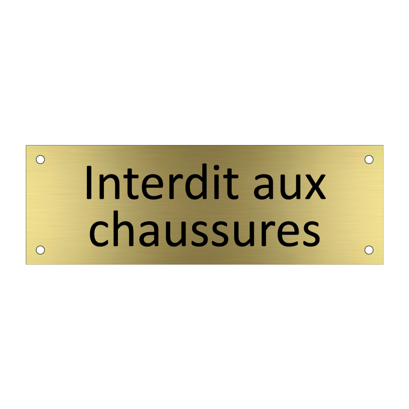 Interdit aux chaussures