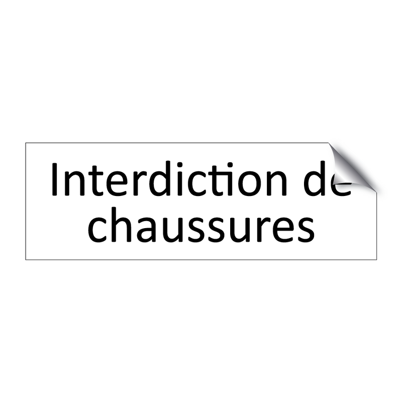 Interdiction de chaussures