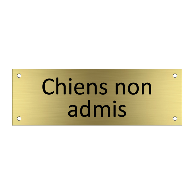 Chiens non admis