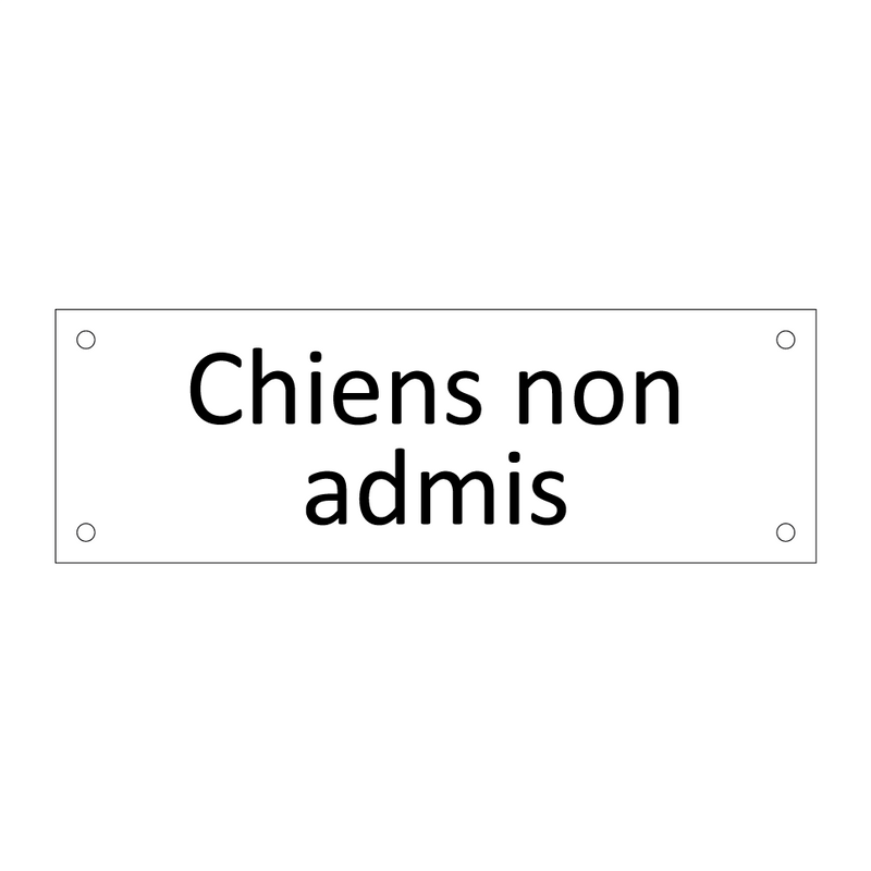 Chiens non admis