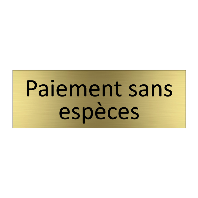 Paiement sans espèces