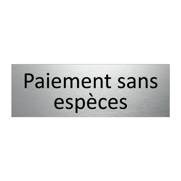 Paiement sans espèces