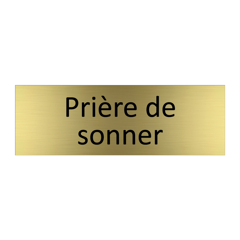 Prière de sonner