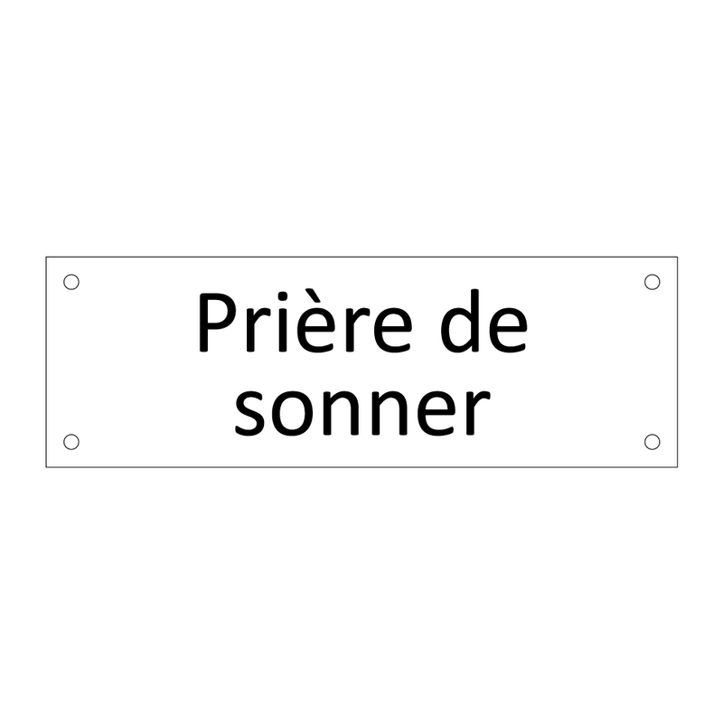 Prière de sonner