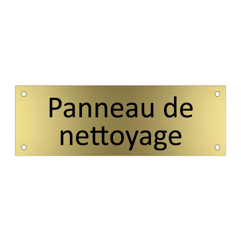 Panneau de nettoyage