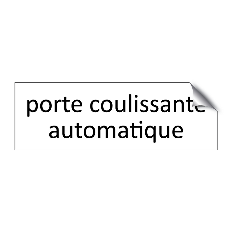 porte coulissante automatique