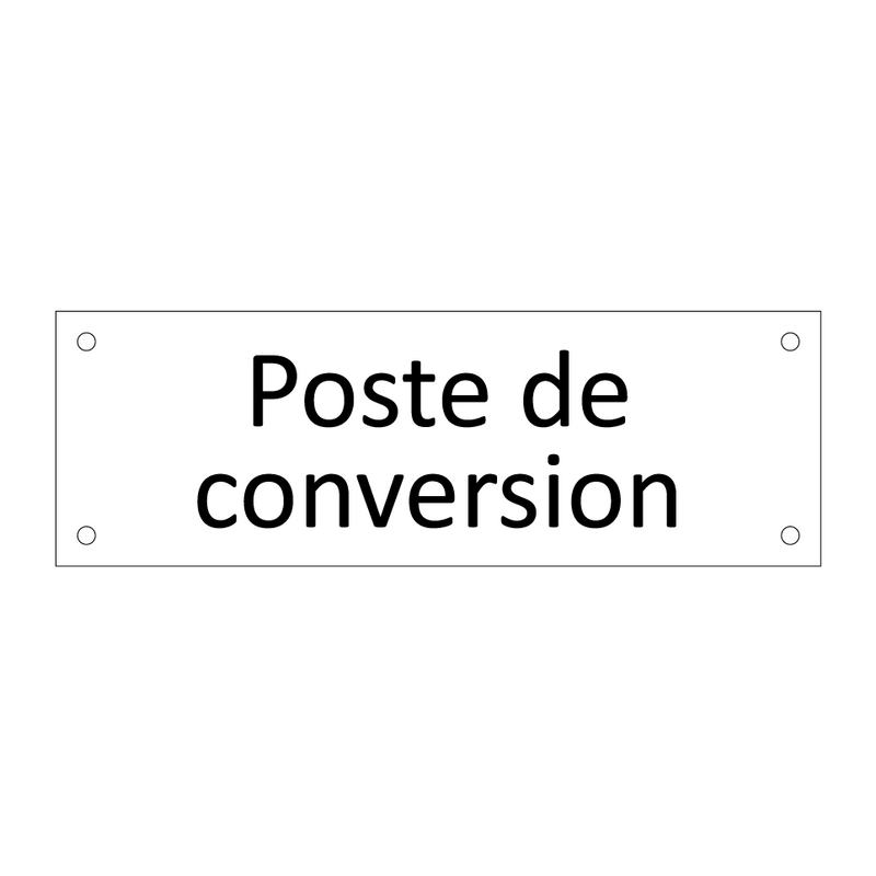 Poste de conversion