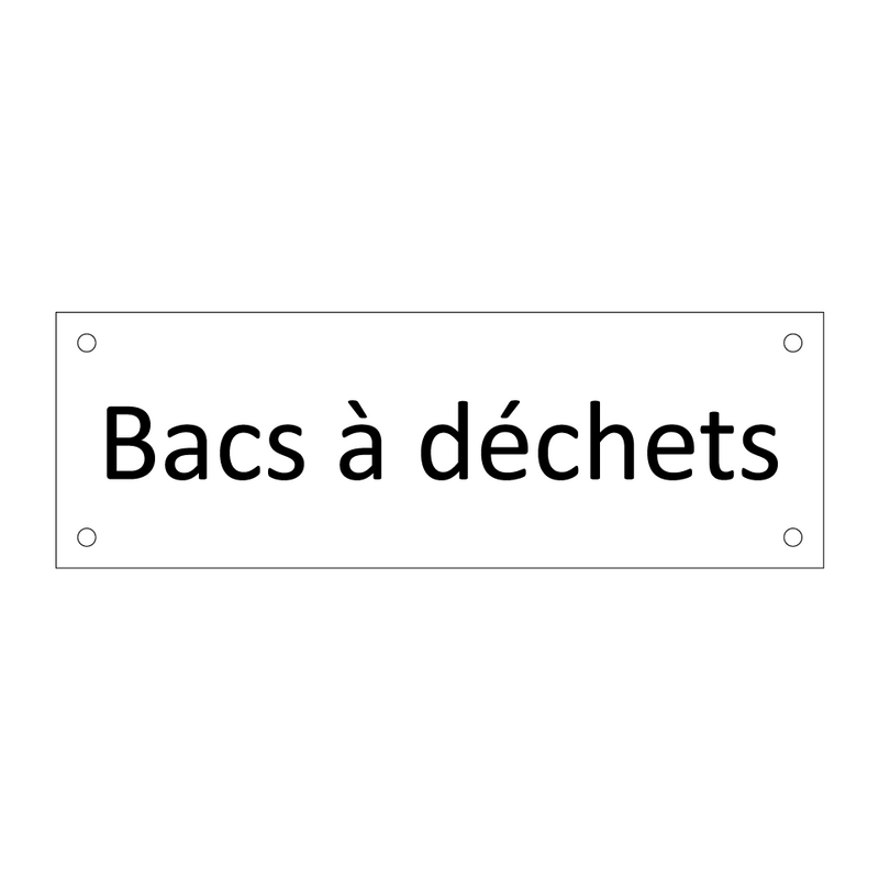 Bacs à déchets