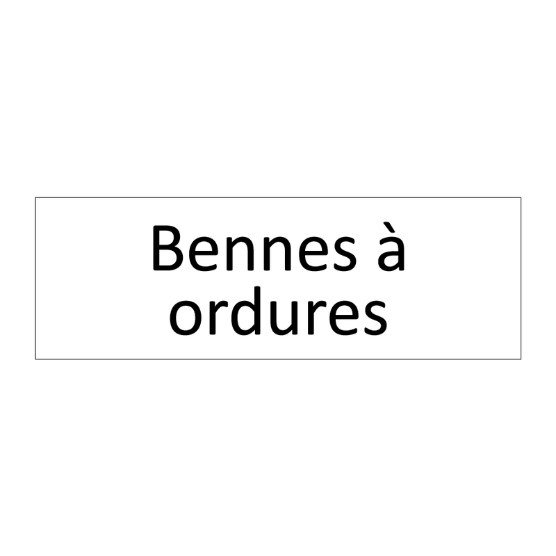 Bennes à ordures