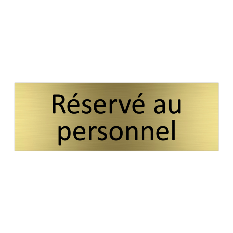 Réservé au personnel