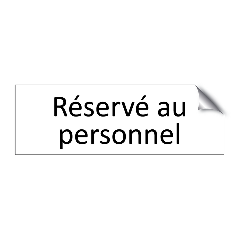 Réservé au personnel