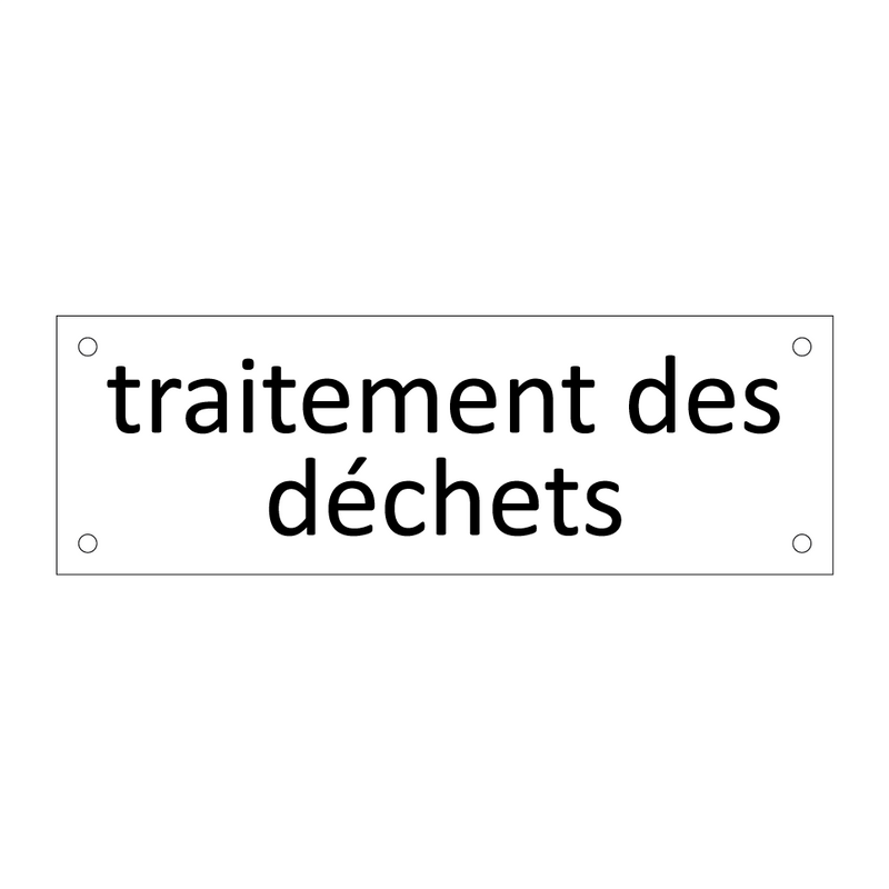 traitement des déchets