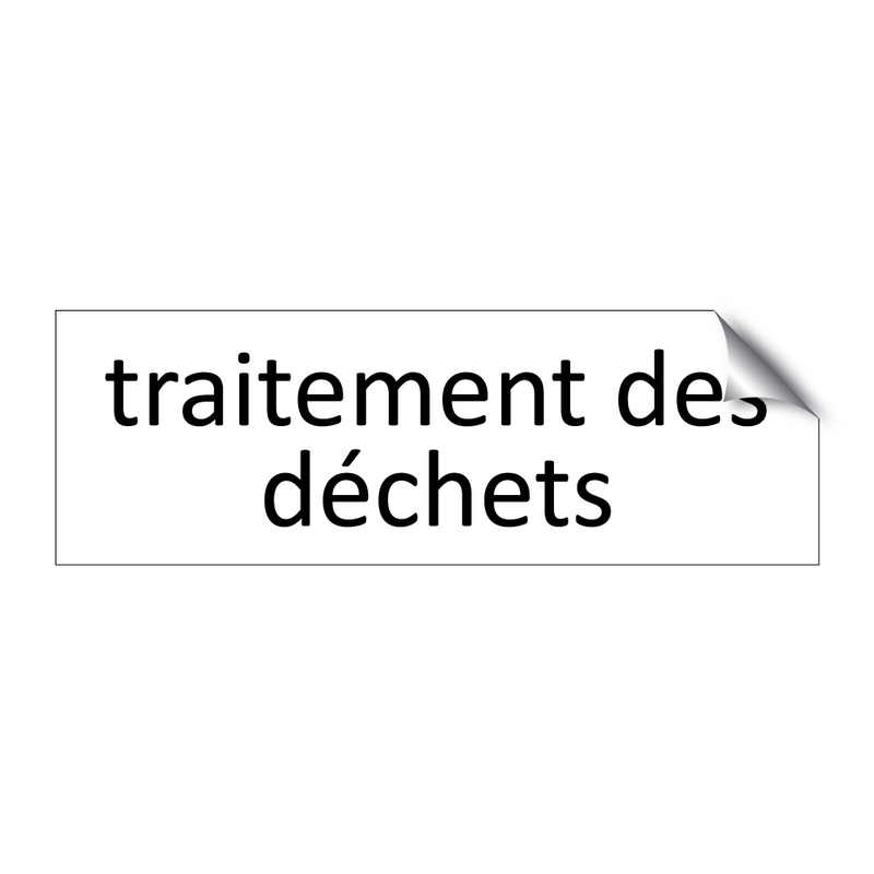 traitement des déchets