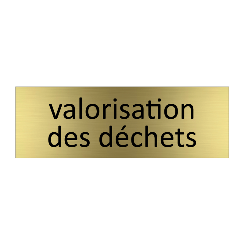 valorisation des déchets