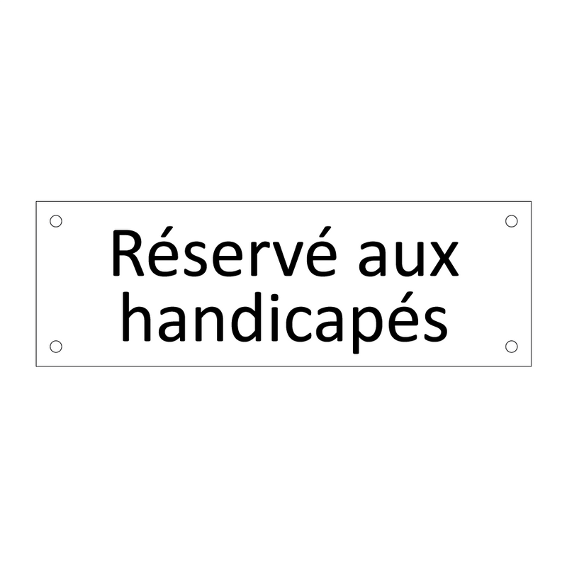 Réservé aux handicapés