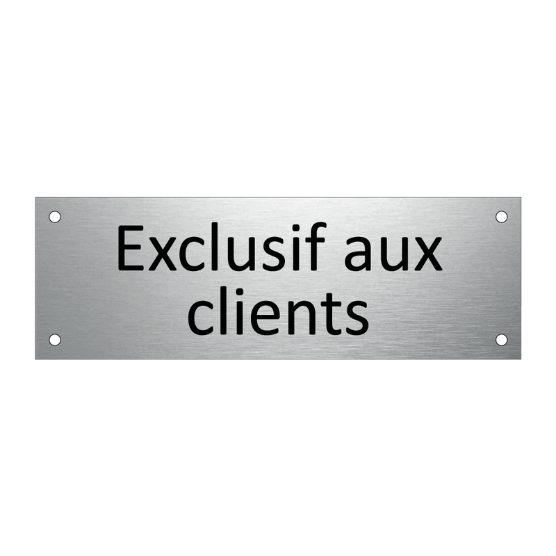 Exclusif aux clients