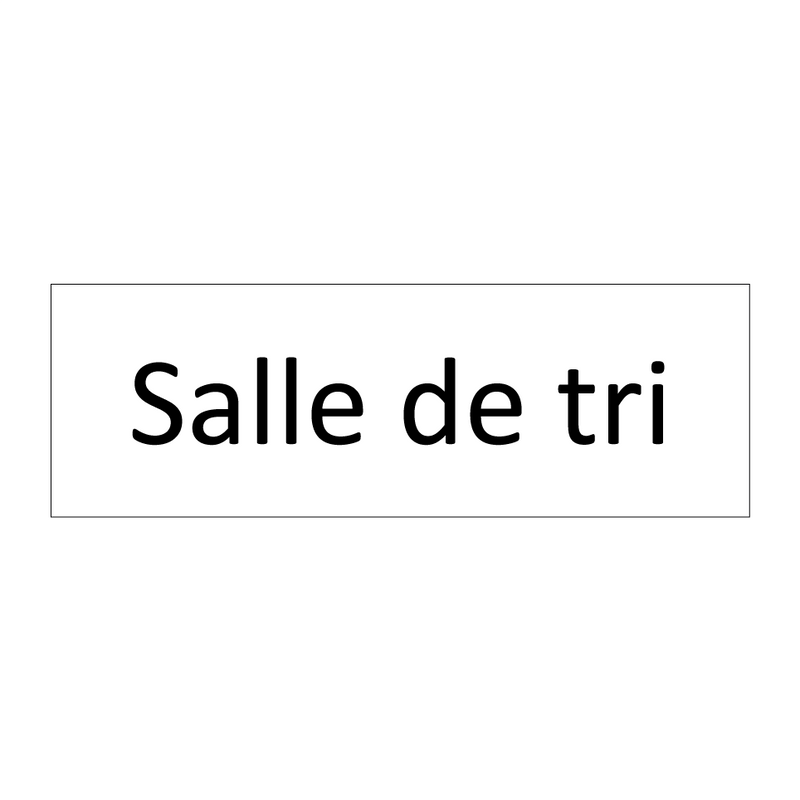 Salle de tri