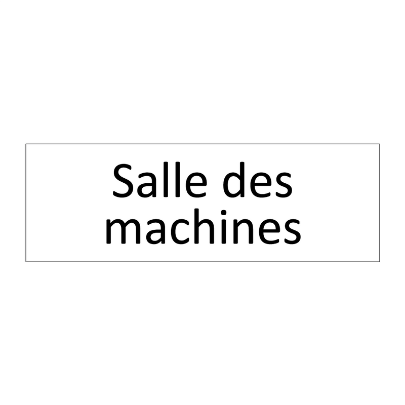 Salle des machines