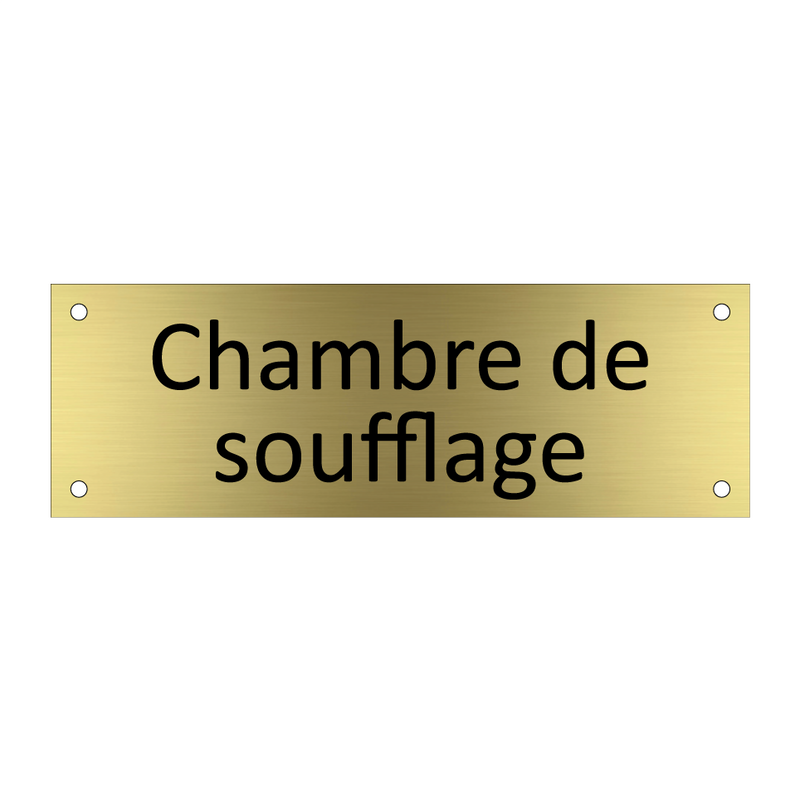 Chambre de soufflage