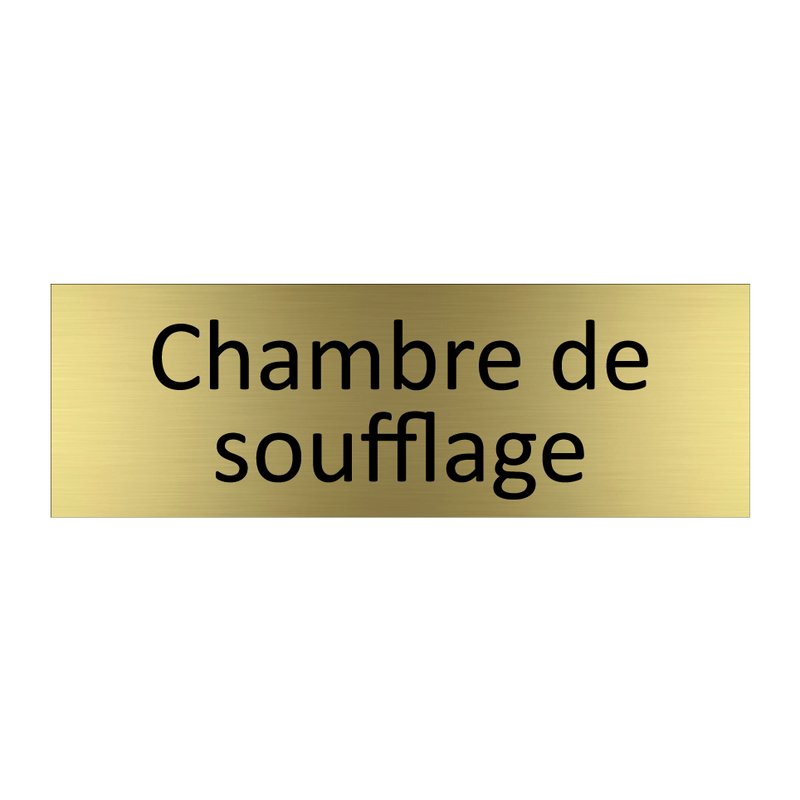 Chambre de soufflage