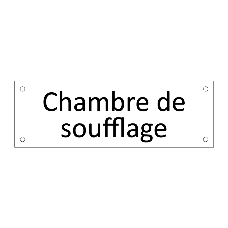 Chambre de soufflage