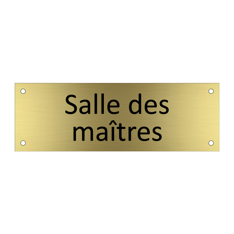 Salle des maîtres