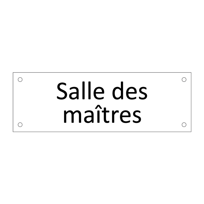 Salle des maîtres