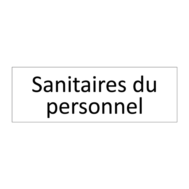 Sanitaires du personnel