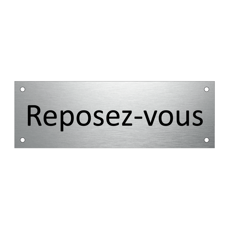 Reposez-vous & Reposez-vous & Reposez-vous