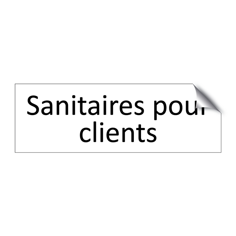 Sanitaires pour clients