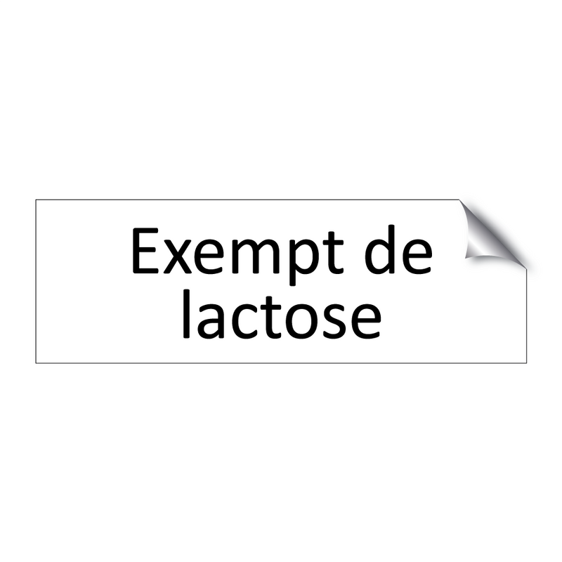 Exempt de lactose