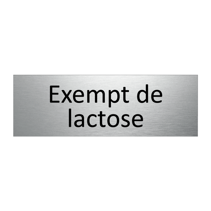 Exempt de lactose