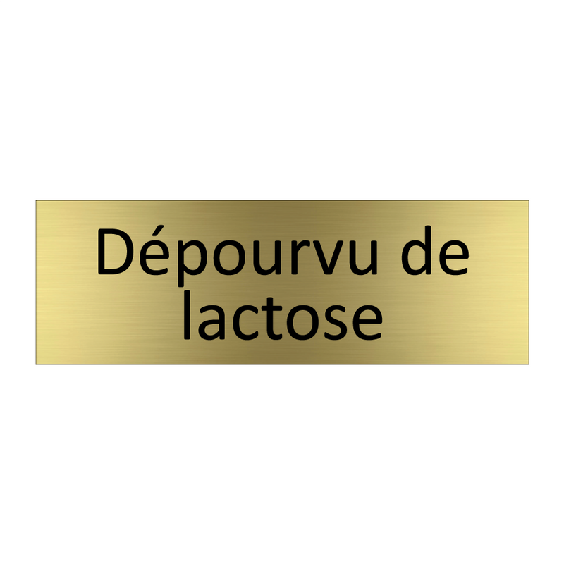 Dépourvu de lactose