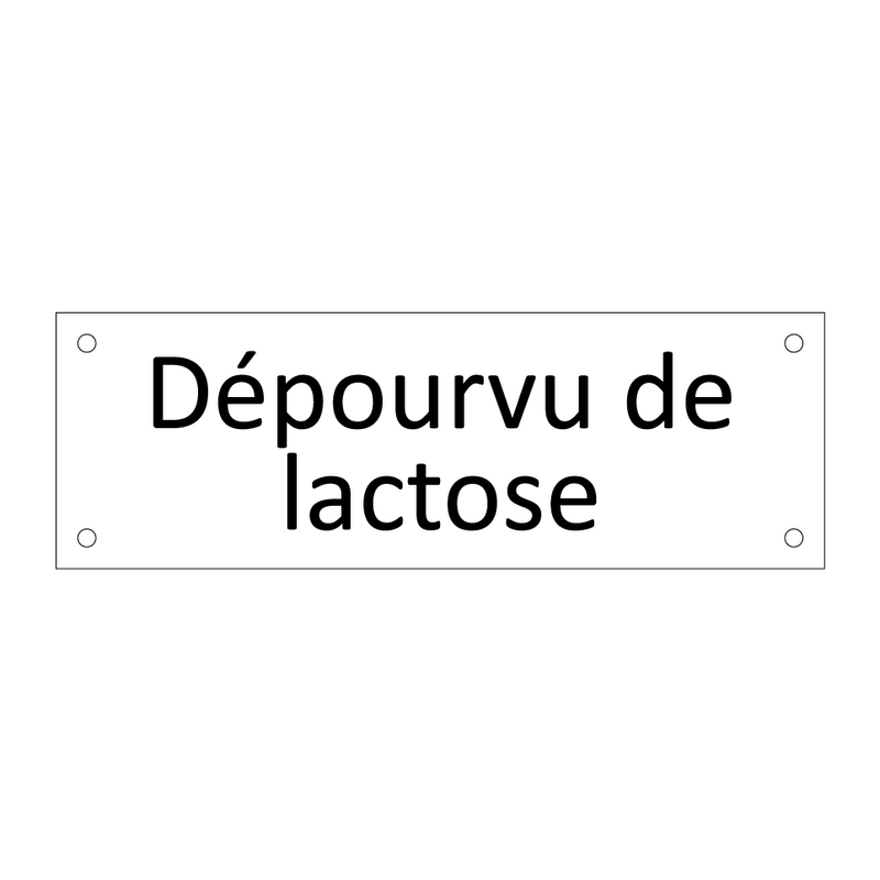 Dépourvu de lactose