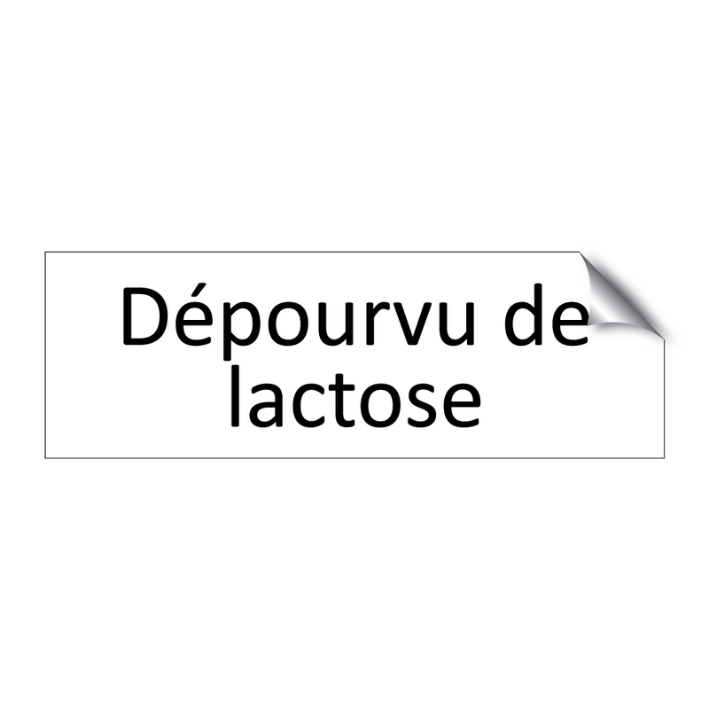 Dépourvu de lactose