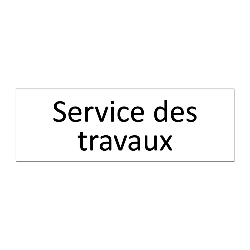 Service des travaux